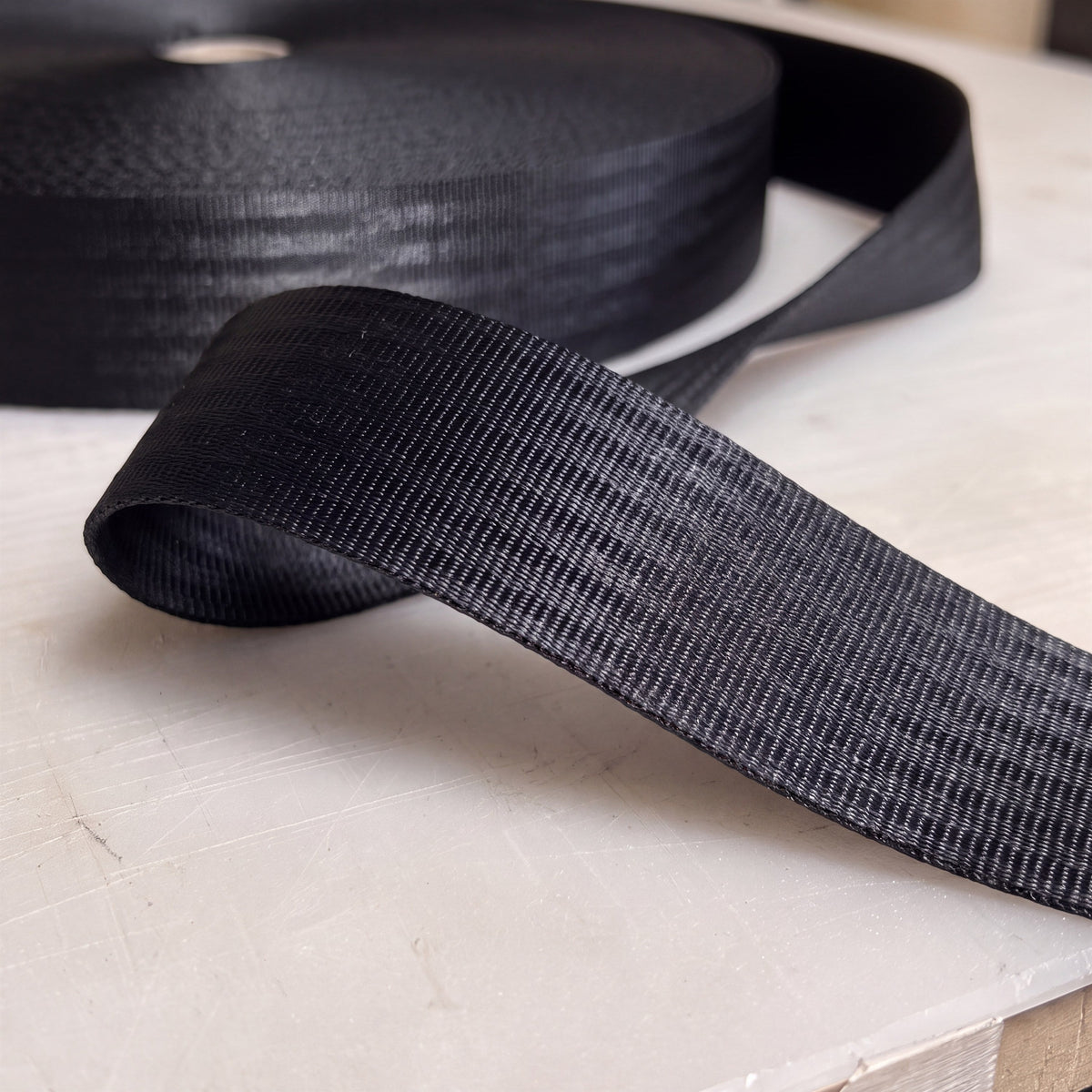 OEM Black Seat Belt Webbing 47mm – Sold by the Metre, 1m to 100m