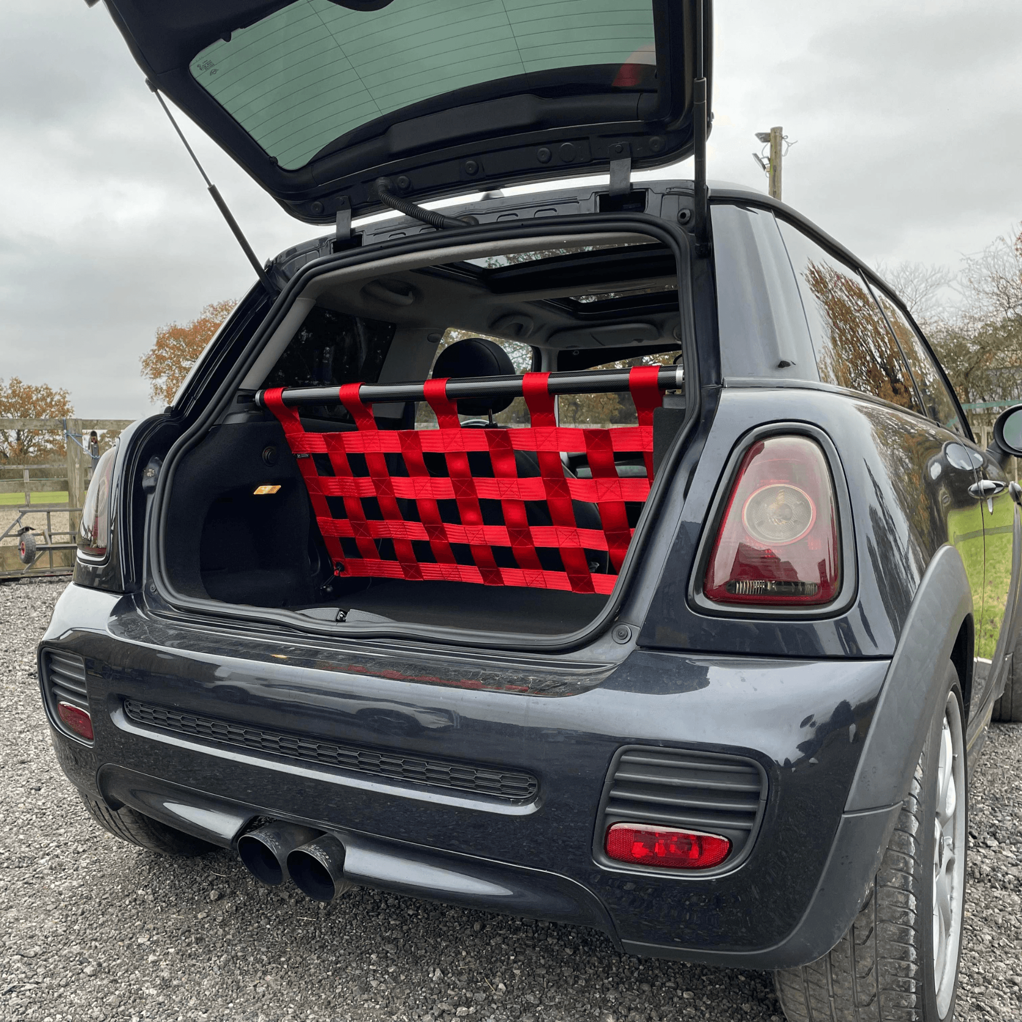 Mini R53 Rear Net Mini Cooper S R56 Strut bar and Cargo net – cargo-nets.co.uk